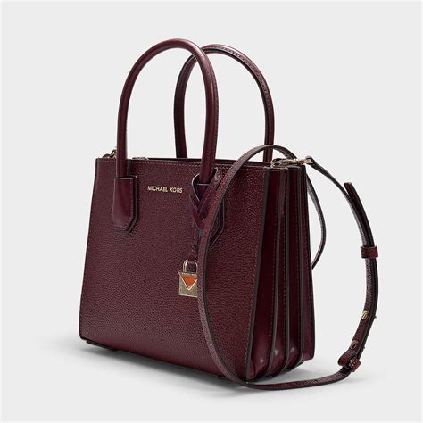 burgundy handbag michael kors